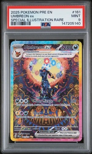 2025 POKEMON PRE EN-PRISMATIC EVOLUTIONS #161 UMBREON EX PSA 9