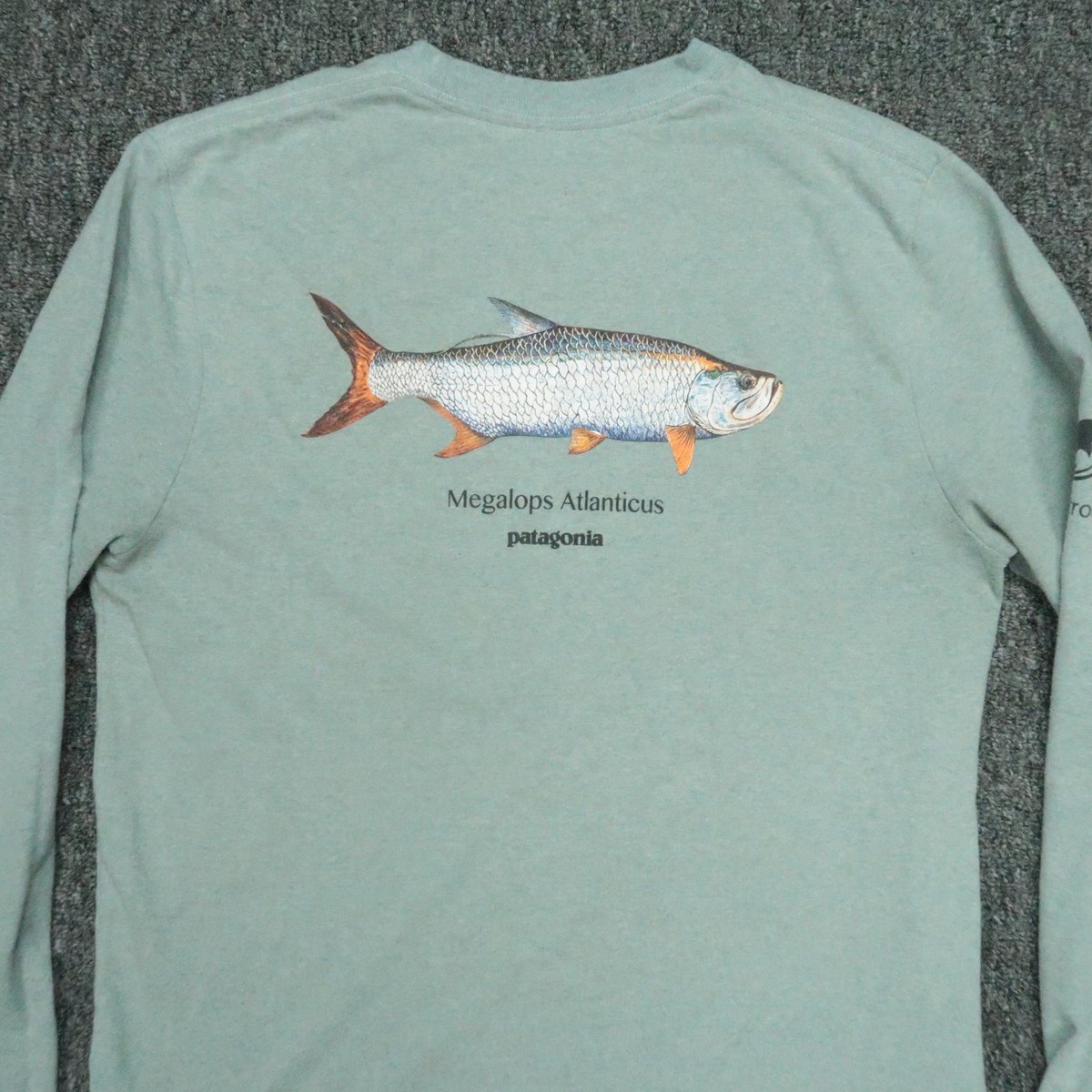 Patagonia Shirt Mens XS Blue Long Sleeved Tarpon World Trout
