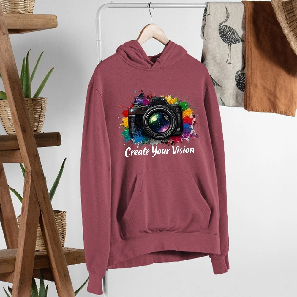 Create Your Vision Photography Hoodie Lifestyle Travel Photographer Gift