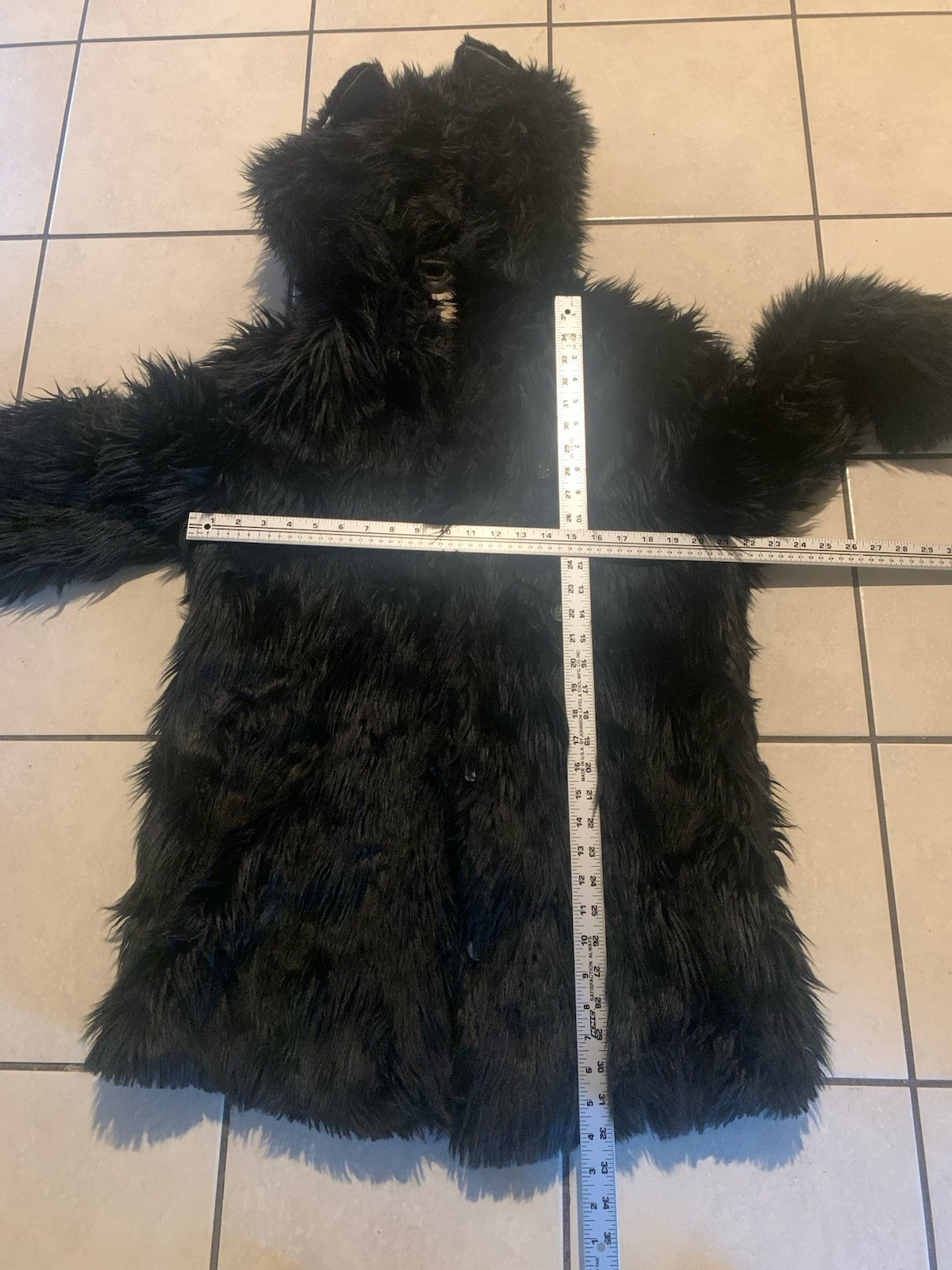 Authentic SpiritHoods Black Wolf  Classic Faux Fu… - image 6