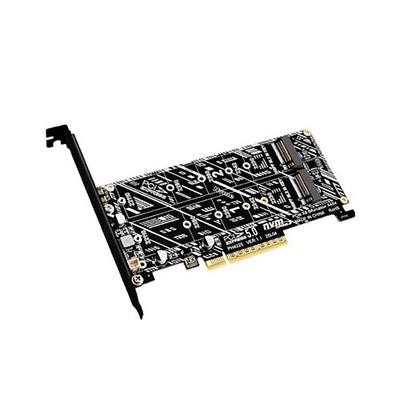 PHDK PCIe 5.0 M.2 NVMe RAID Adapter Card Dual SSD Bifurcation