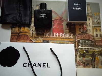 Leere 50mL BLEU de CHANEL EAU de TOILETTE Flasche.