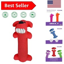 Assorted Color 6-Inch Loofa Dog Toy - Fun  Squeaky Playtime