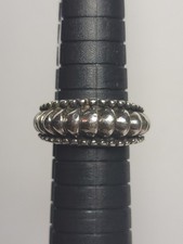 STERLING SILVER .925 RIBBED RING SIZE 5.5