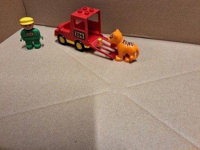 LEGO DUPLO Zootransporter Tiertransporter Tierpfleger Tiger Zoomitarbeiter