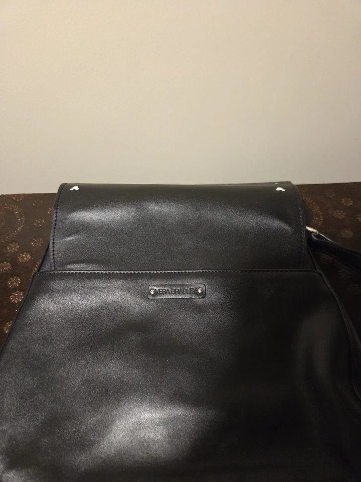 VERA BRADLEY Disney Parks Mickey Mouse Icon Laser Cut Crossbody Bag Black/White - Image 4 of 4