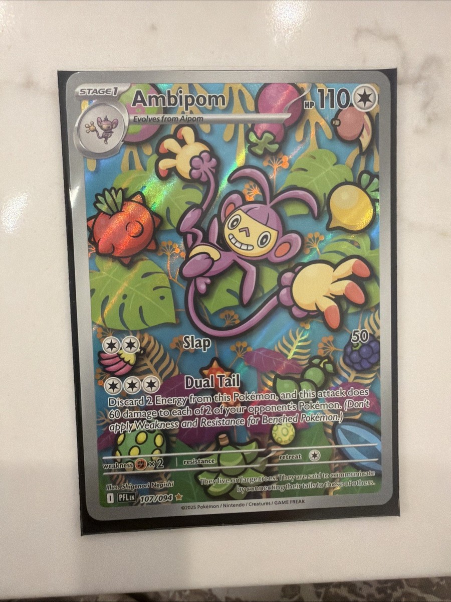 ambipom pokemon card Stage 1 Ambipom 107/094 Me02: Phantasmal Flames
