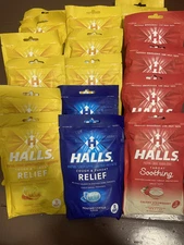 (ANY 3Pack) HALLS Relief Cherry Cough Drops 3 Bags