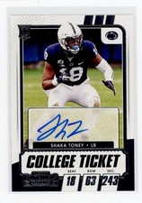 2021 Panini Contenders Draft Picks #182 Shaka Toney