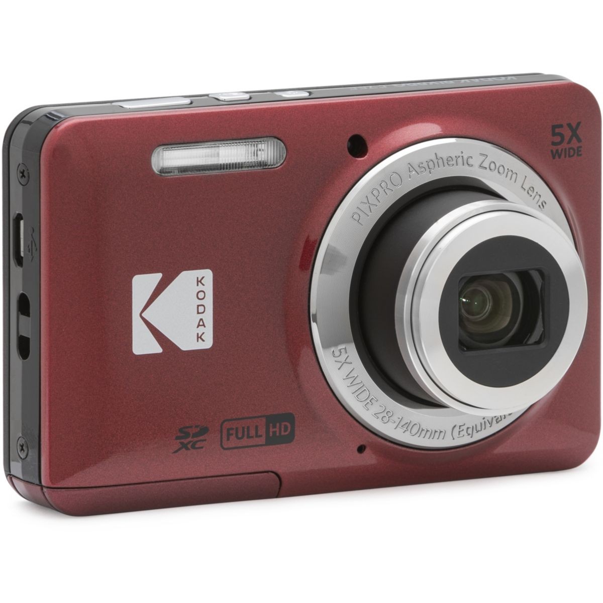 Kodak FZ55 compact rouge appareil photo ultra mince avec écran LCD 2,7 pouces