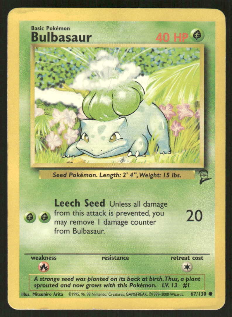 Pokemon Bulbasaur Base Set 2 67/130 C DMG