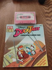1987 Disneyland Vista DuckTales, LaunchPads Daring Raid Book & Tape Great Shape