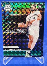 2024-25 Panini Mosaic Give And Go Green Mosaic Prizm Stephon Castle #6 Rookie RC