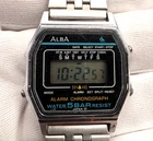 SEIKO Alba Y799-4750, Vintage Alarm Chronograph Digital Watch 33mm