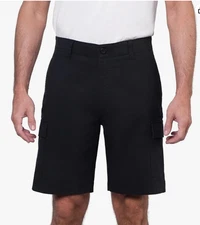 Wearfirst Men’s Classic Fit Stretch Lightweight Cargo Short 9" Inseam Blk Sz 30