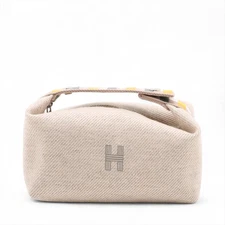 Hermès Brid A Black PM Wool Beige Silver Metal Fittings