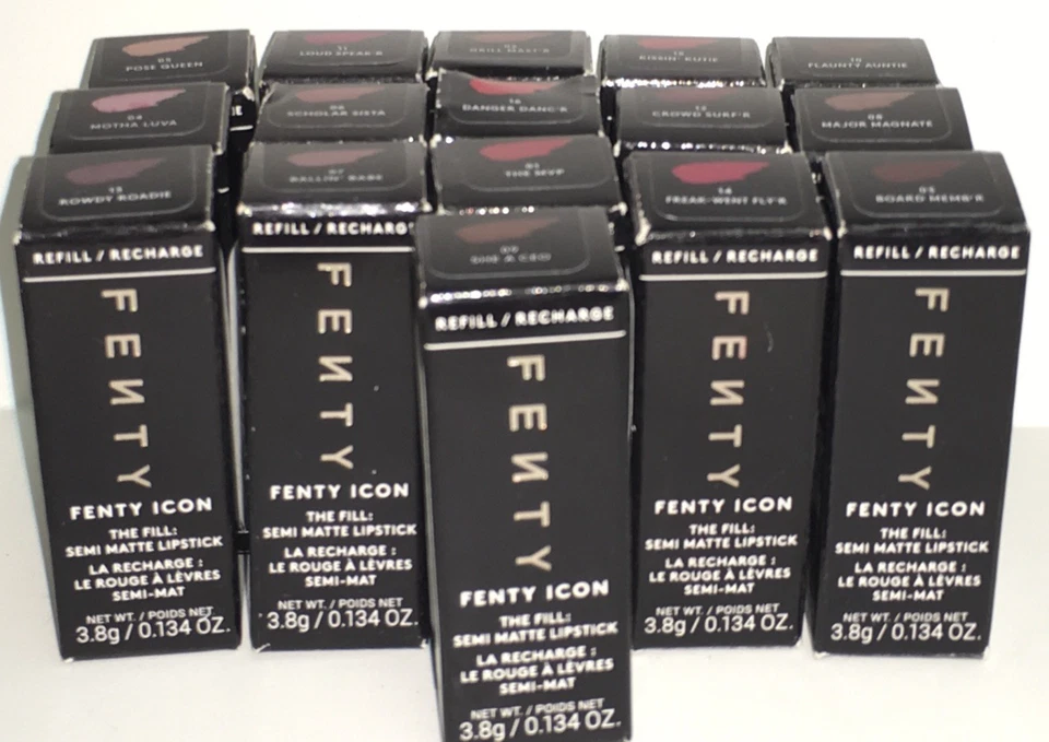 FENTY ICON The Fill Semi Matte Refillable Lipstick Assorted colors 0.134 oz NIB - Image 3 of 4