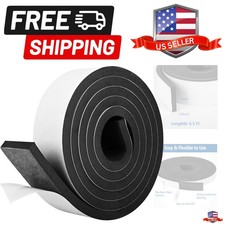 Self Adhesive Foam Tape Weatherstrip 2In x 3/8In x 6.5Ft High Density Foam In...