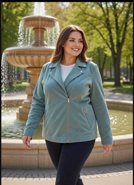 Women Gerry Weber Jacket Green Cotton 54-56