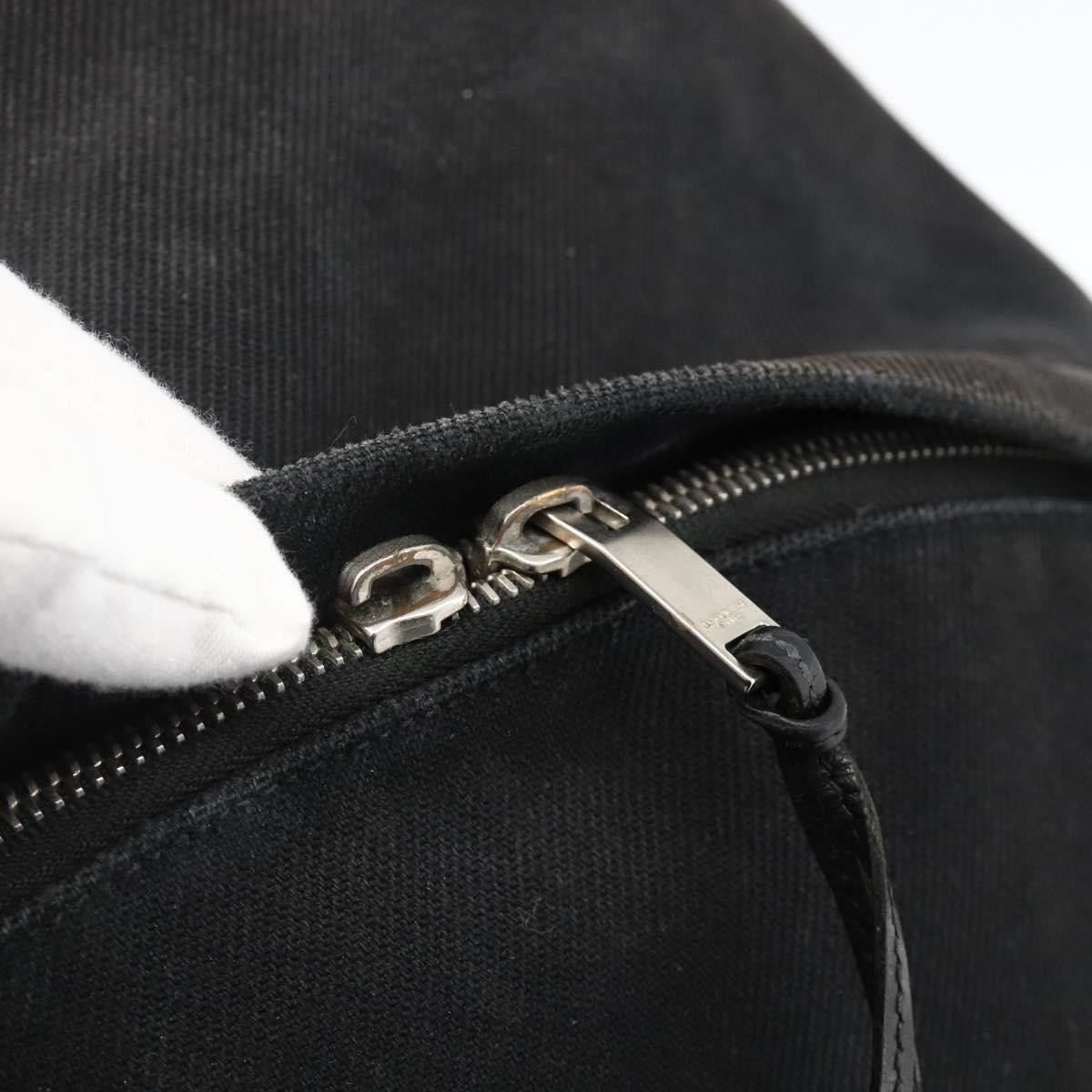 SAINT LAURENT Backpack Canvas Black Silver Auth bs34220 — image 11