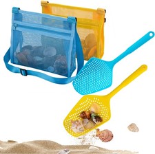 Beach Mesh Shovel with Bag Shell Bags for Yellow blue