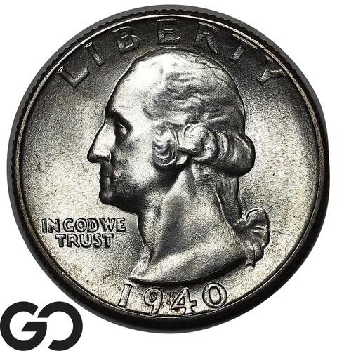1940-S Washington Quarter, Solid Gem BU++