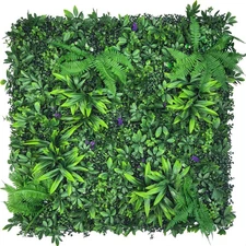 Artificial Greenery Wall Panels: 20''x 20'' 8P UV-Anti Faux Greennery Grass W...