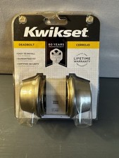 NEW - Kwikset 665 Double Cylinder Deadbolt in "Nickel" Polished Brass