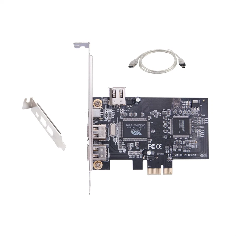 PCIE FireWire Card, PCI Ex1 to External IEEE 1394 Adapter Controller 4 Ports - image 4 of 4