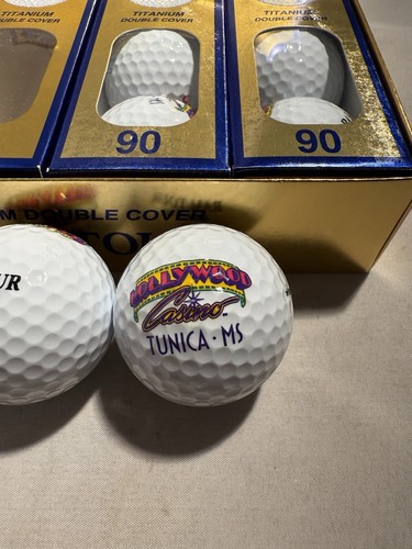 Box Of 12 Hollywood Casino Golf Balls Ram Tour Balata - Picture 9 of 9