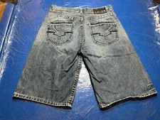 Vintage Ecko Unltd Denim Shorts Mens 34 Baggy Fit Skater Y2K Wide Leg Jorts