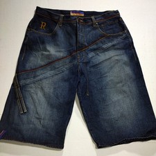 Rocawear Hip-Hop Baggy Jean Denim Shorts Size 38W