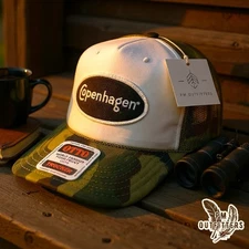 Vintage Retro Copenhagen Tobacco Patch Camo Otto Foam Front Rope Trucker Hat