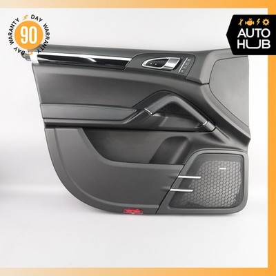 11-18 Porsche Cayenne 958 Front Left Driver Side Interior Door Panel Black OEM