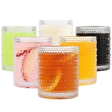 Drinking Set of 6 12oz Hobnail Tumblers