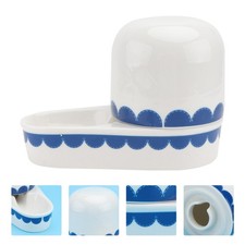 1Pc Waterer Ceramic Waterbowl Pet Drinking Bowl for Home