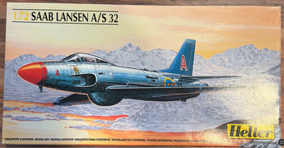Heller 343 Saab J.32 Lansen Open Box  Model Kit  1/72
