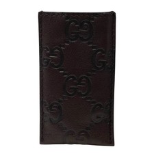 GUCCI Guccissima Leather Shoehorn Multi Case Brown Small Unisex 189944 4208 Auth