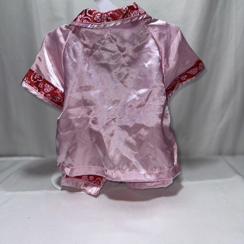 Build A Bear Pink Heart Satin Silky Robe Nightgown Pajama Dressing Gown Hearts - Picture 4 of 9