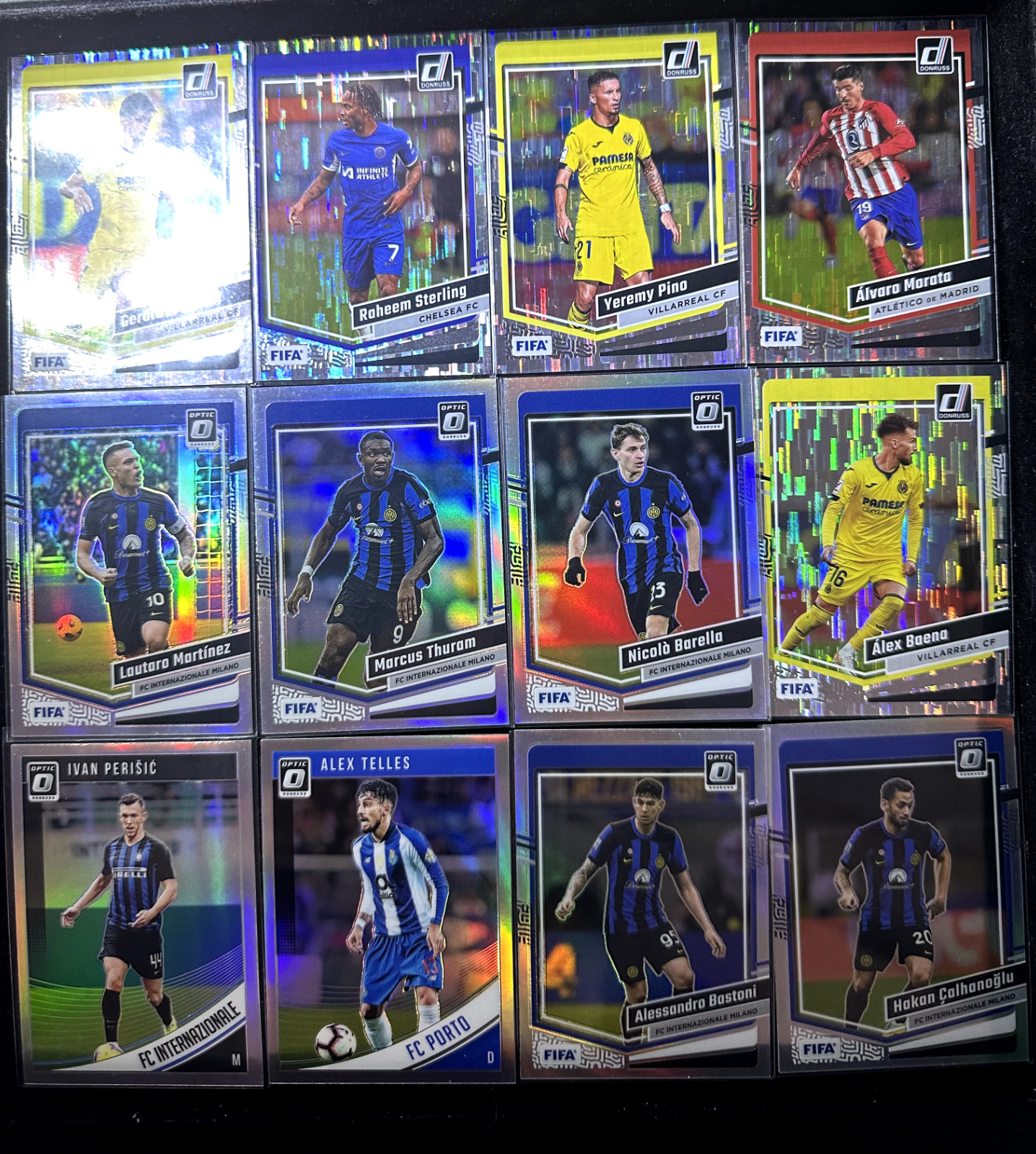 2023-24 Panini donruss soccer silver 12 lots-Lautaro Martinez,Nicolo Barella