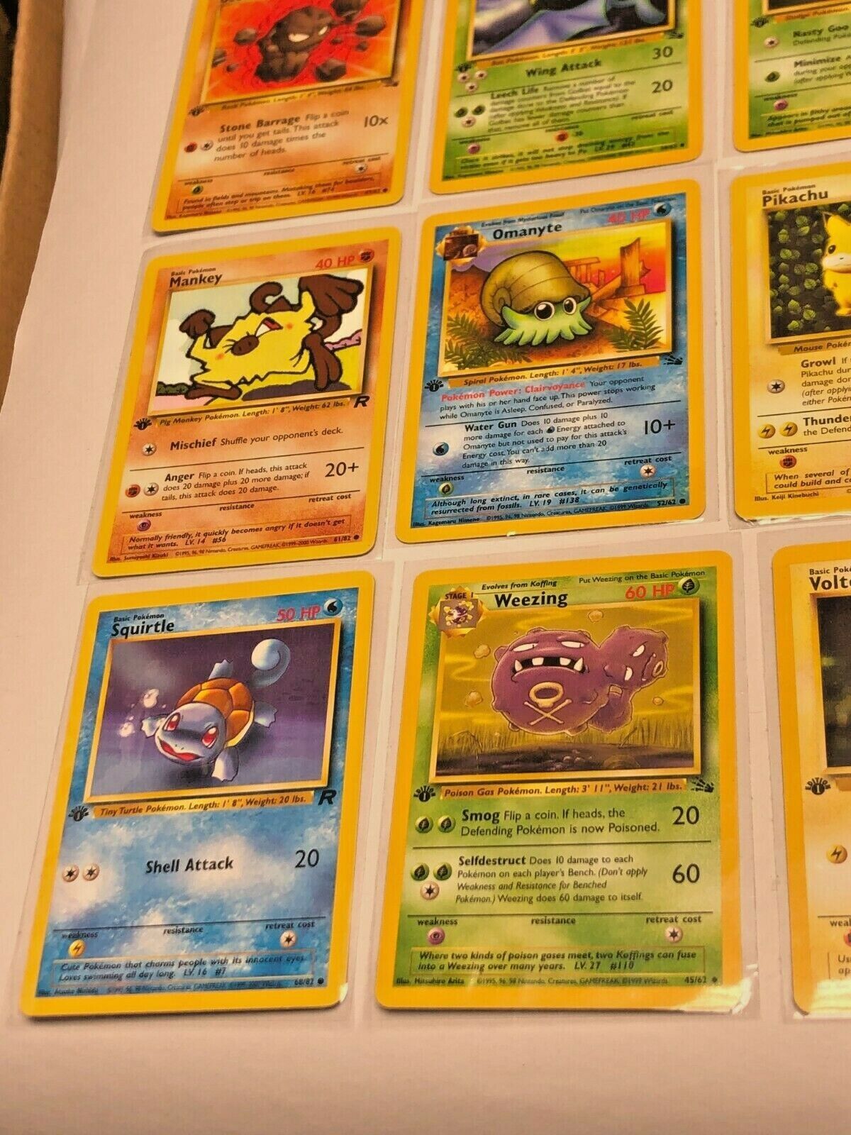 LOOK Near Mint RARE Pokémon Pokemon 15 cards Fossil Aerodactyl Pikachu Squirtle Popularność sprzedaży wysyłkowej