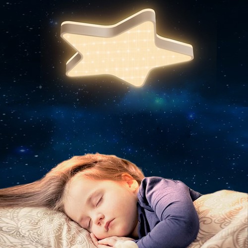 Lampada da soffitto LED bambini camera telecomando stella design luce dimmerabile nuova - Foto 16 di 16