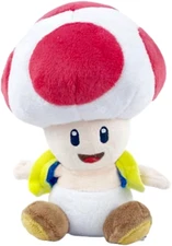 Mushroom Red Toad Plush Standing Position, Cuddly Cartoon Game Stuffed Toy Doll 