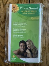 Pillow Guard Allergy Relief Set Of 2 Zippered Pillow Protectors Standard New