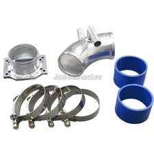CXRacing MAF Flange + Cold Air Intake pipe kit For BMW E30 Blue