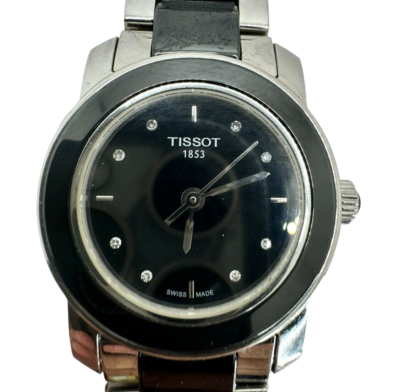 Tissot T-Trend 28mm Steel Ceramic Diamond Ladies Quartz Watch
