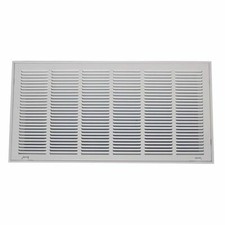 Zoro Select 4Mjt9 Filtered Return Air Grille , 14 X 30 , White , Steel