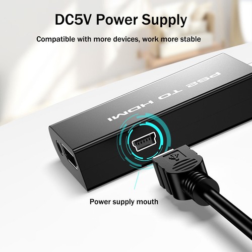 Adaptador convertidor de video PS2 a HDMI 1080P con salida de audio de 3,5 mm monitor HDTV - Imagen 6 de 9
