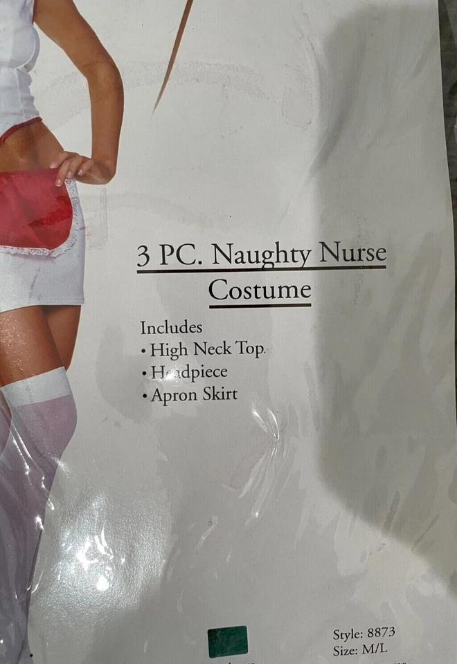 Sexy Disfraz de Enfermera Pierna Avenida CON Diadema (Enfermera Traviesa), Talla M/L, TOTALMENTE NUEVO Foto 3 de 4