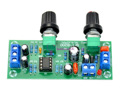 DC 12V-24V Low-pass Filter NE5532 Bass Tone Subwoofer Pre-Amplifier ...